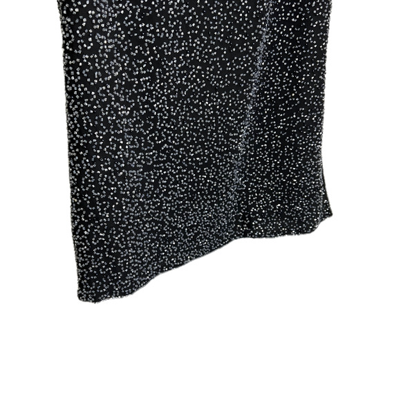 JK Ara Women's Slit Midi Skirt Formal Beaded Adjustable Waist  Black 16 NWT $98 - Picture 5 of 11